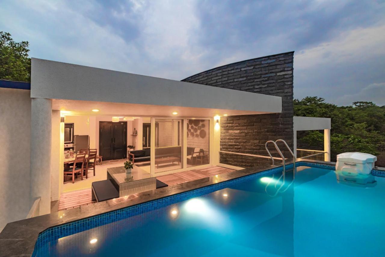 Saffronstays Kaia Waters By Kosha Villas, Pawna - Greek Style Villa With Panoramic View Of Pawna Lake Kolvan ภายนอก รูปภาพ