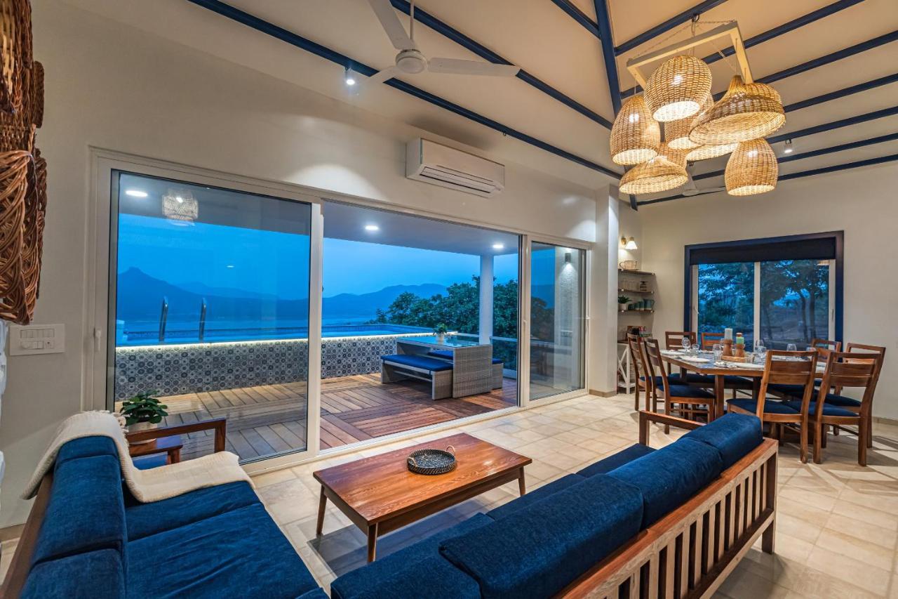 Saffronstays Kaia Waters By Kosha Villas, Pawna - Greek Style Villa With Panoramic View Of Pawna Lake Kolvan ภายนอก รูปภาพ