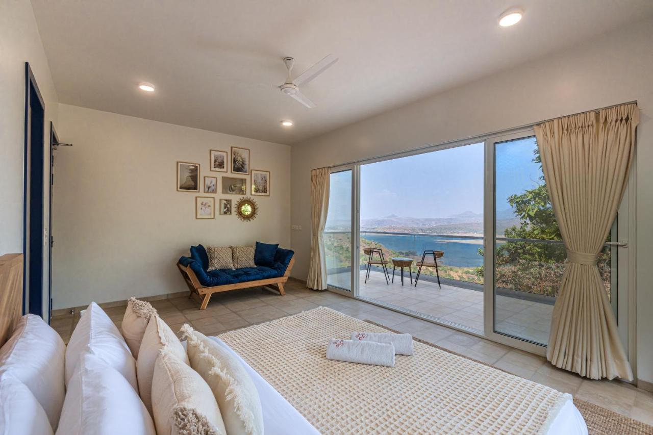 Saffronstays Kaia Waters By Kosha Villas, Pawna - Greek Style Villa With Panoramic View Of Pawna Lake Kolvan ภายนอก รูปภาพ